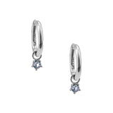 Birthstone Hoops Sterling Silver, Alexandrite
