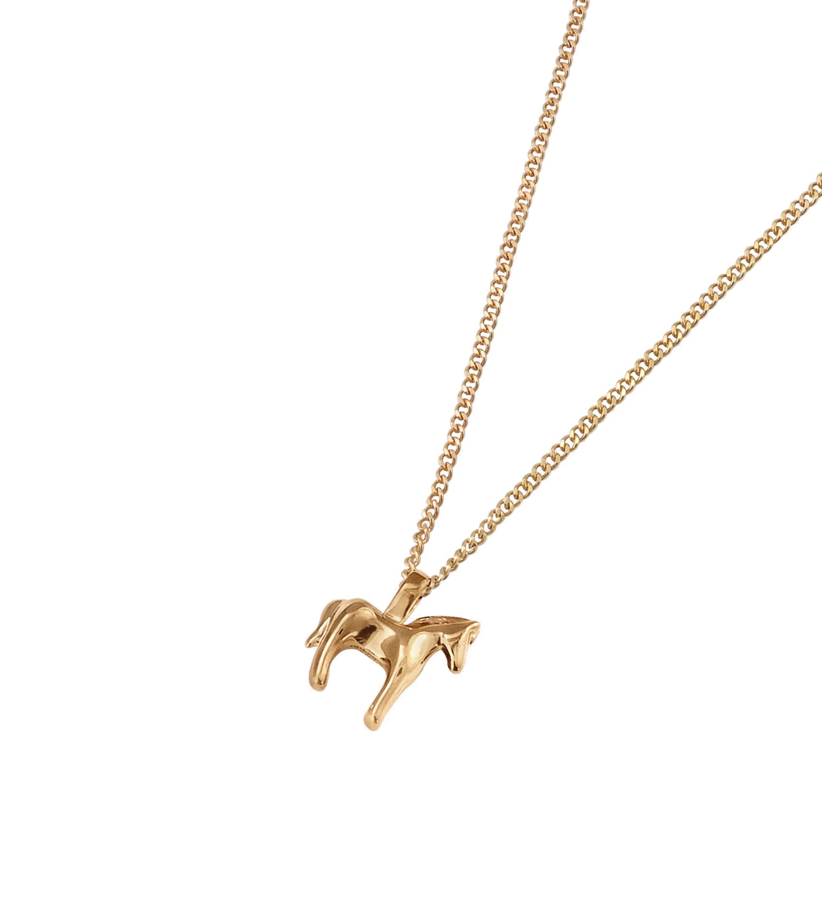 Lunar Horse Necklace 14k Gold Plated Brass