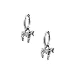 Lunar Horse Hoops Sterling Silver