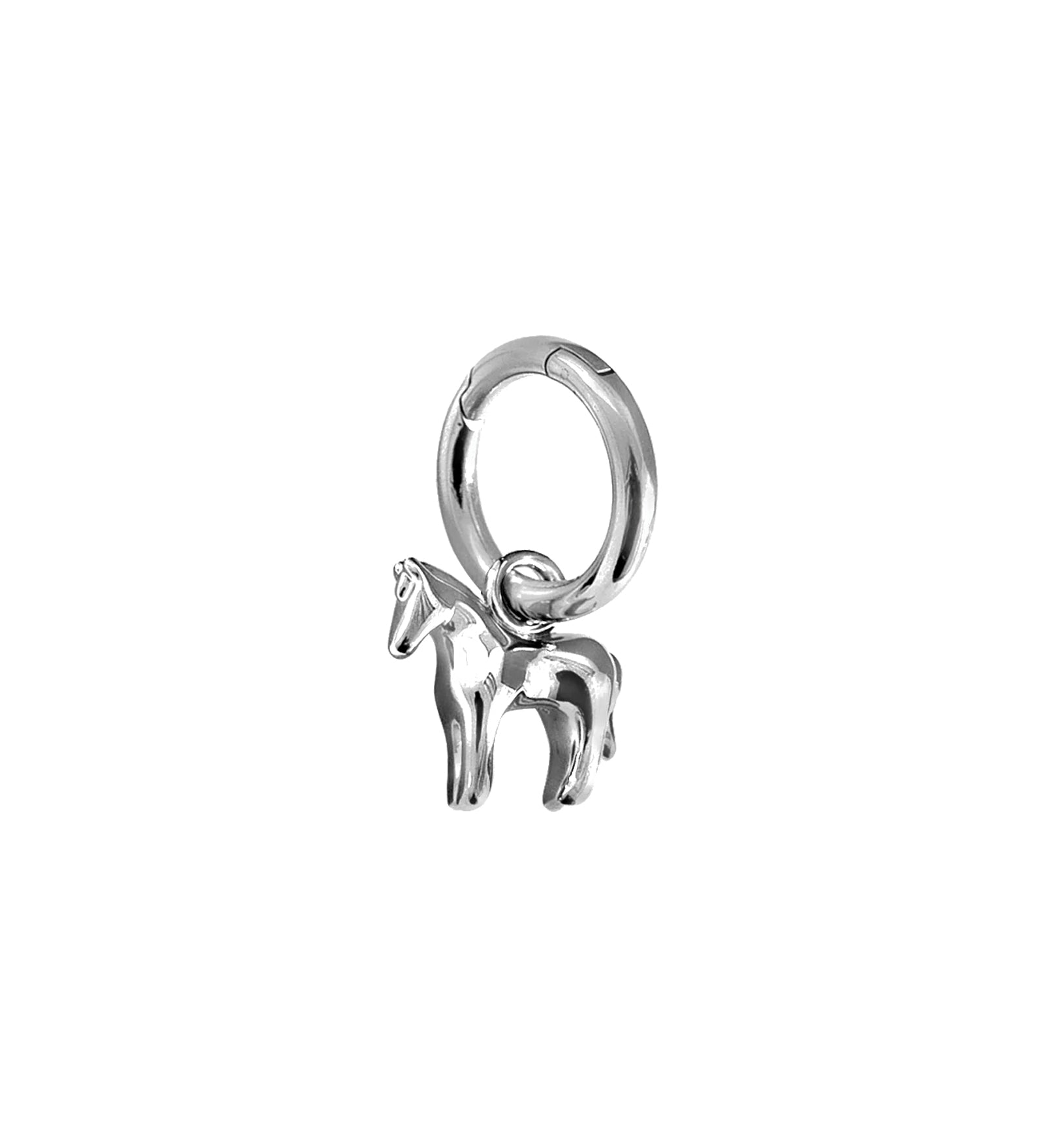 Lunar Horse Bag Charm Sterling Silver Plated Brass