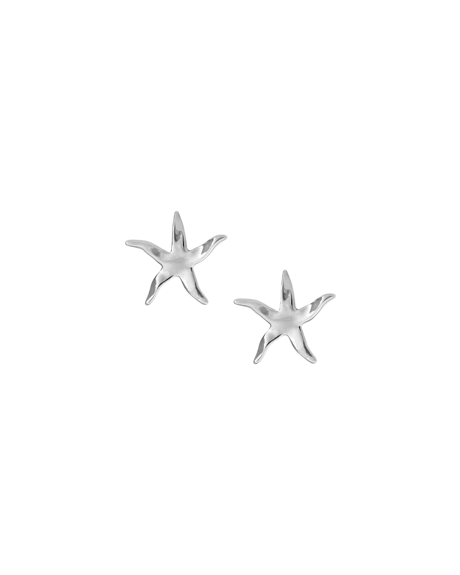 Kara Yoo-Estelle Studs Medium-Earrings-Rhodium Plated Sterling Silver-Blue Ruby Jewellery-Vancouver Canada
