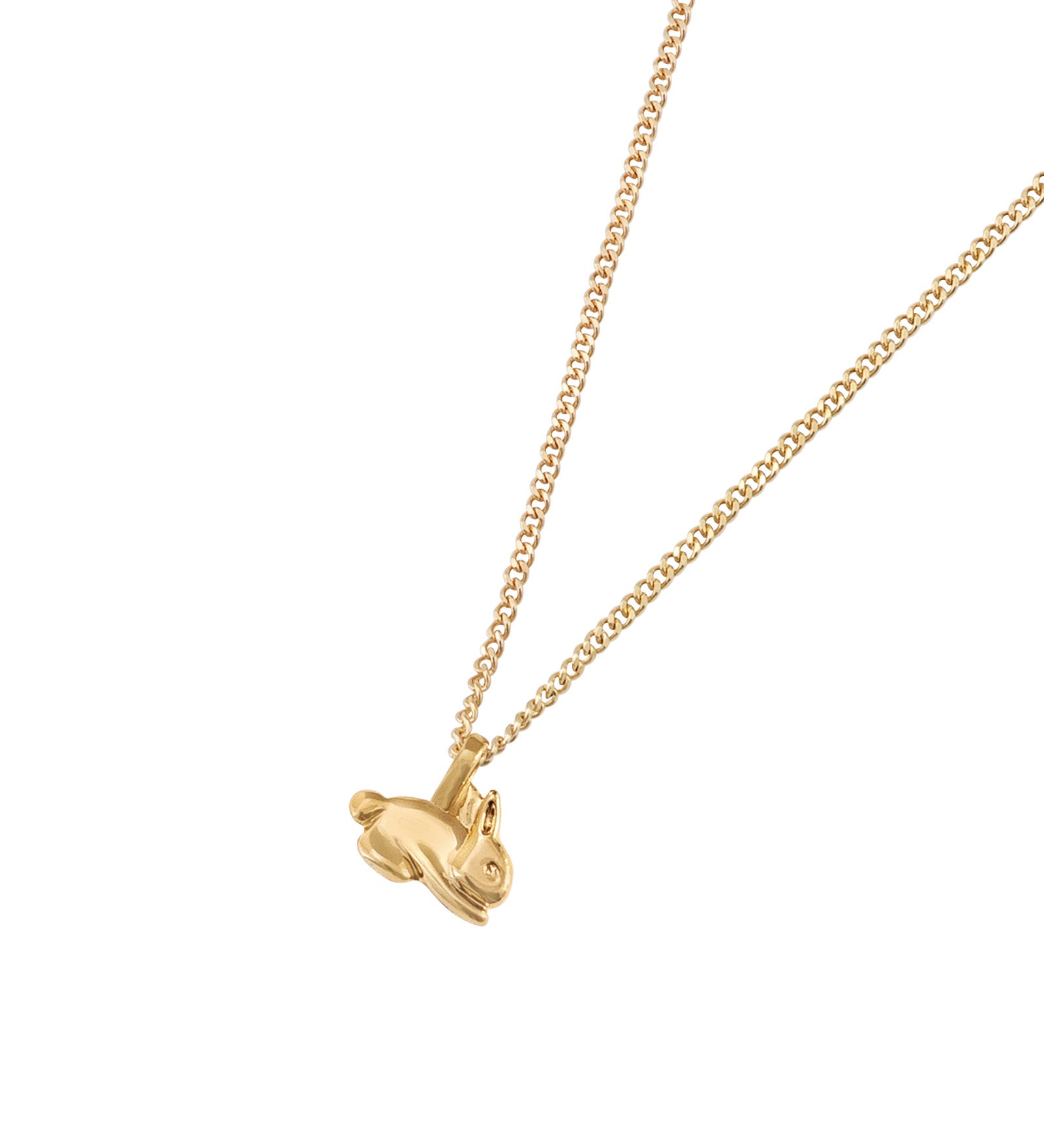 Kara Yoo-Bunny Necklace-Necklaces-14k Gold Plated-Blue Ruby Jewellery-Vancouver Canada