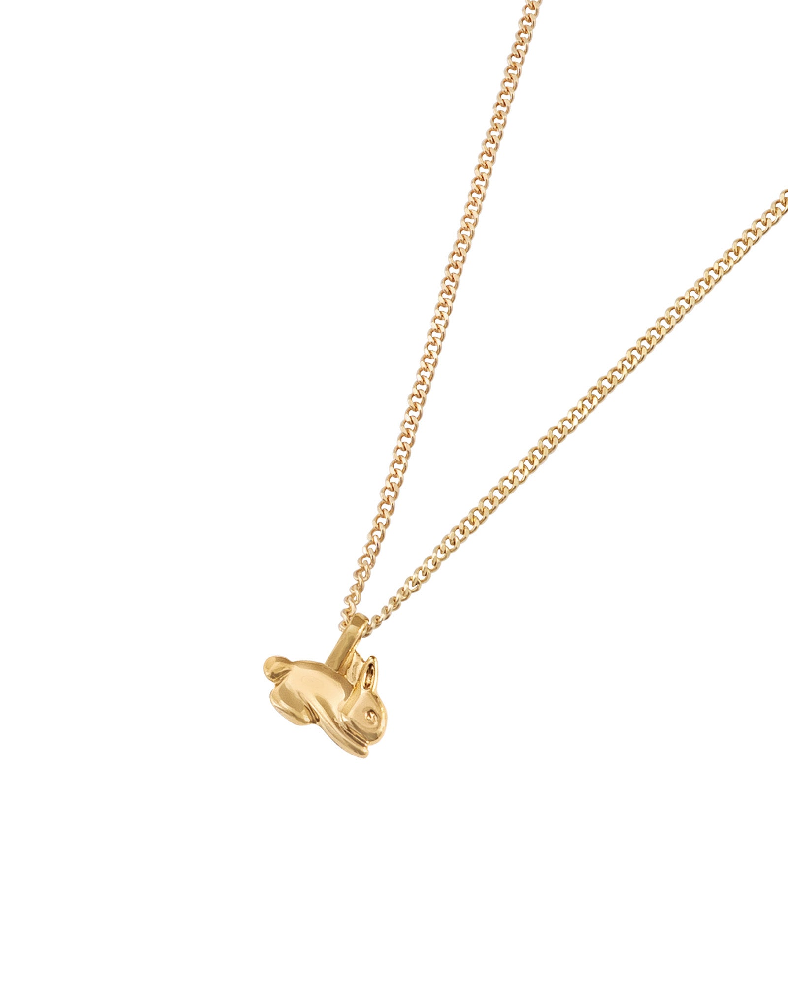 Kara Yoo-Bunny Necklace-Necklaces-14k Gold Plated-Blue Ruby Jewellery-Vancouver Canada