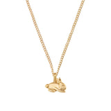 Kara Yoo-Bunny Necklace-Necklaces-14k Gold Plated-Blue Ruby Jewellery-Vancouver Canada