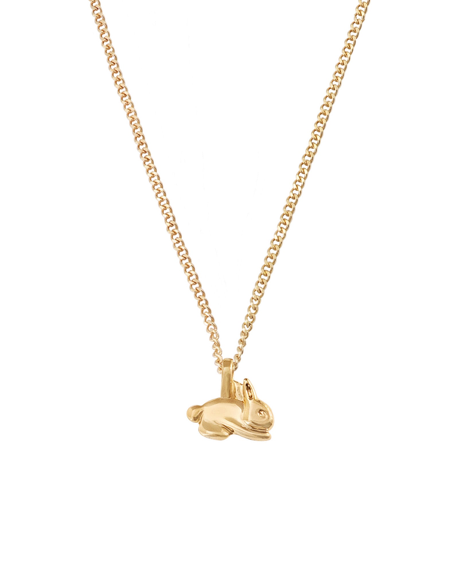 Kara Yoo-Bunny Necklace-Necklaces-14k Gold Plated-Blue Ruby Jewellery-Vancouver Canada