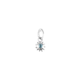 Kara Yoo-Alba Charm-Necklaces-Silver Plated, Cubic Zirconia-Blue Ruby Jewellery-Vancouver Canada