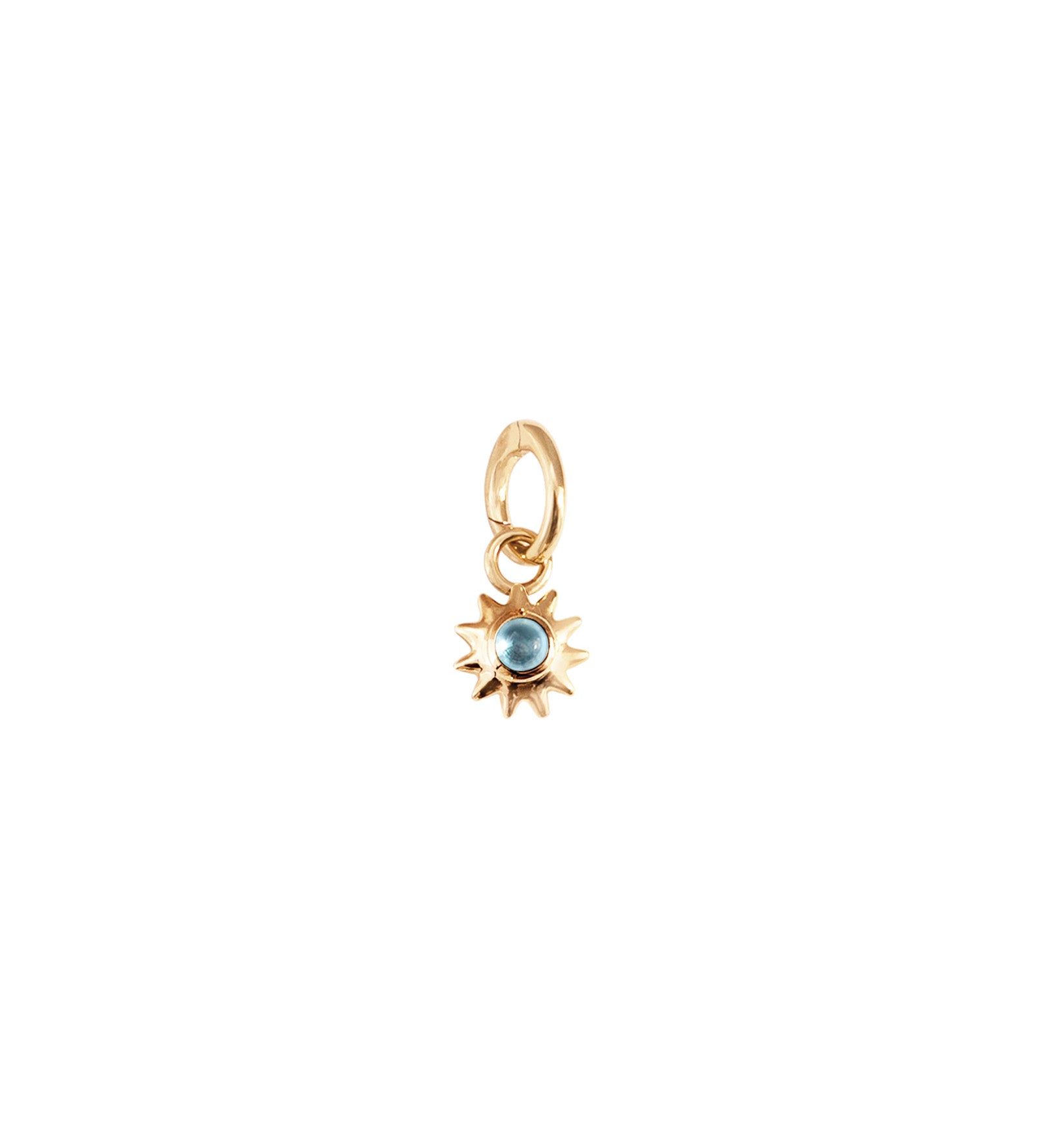 Kara Yoo-Alba Charm-Necklaces-14k Gold Plated, Cubic Zirconia-Blue Ruby Jewellery-Vancouver Canada