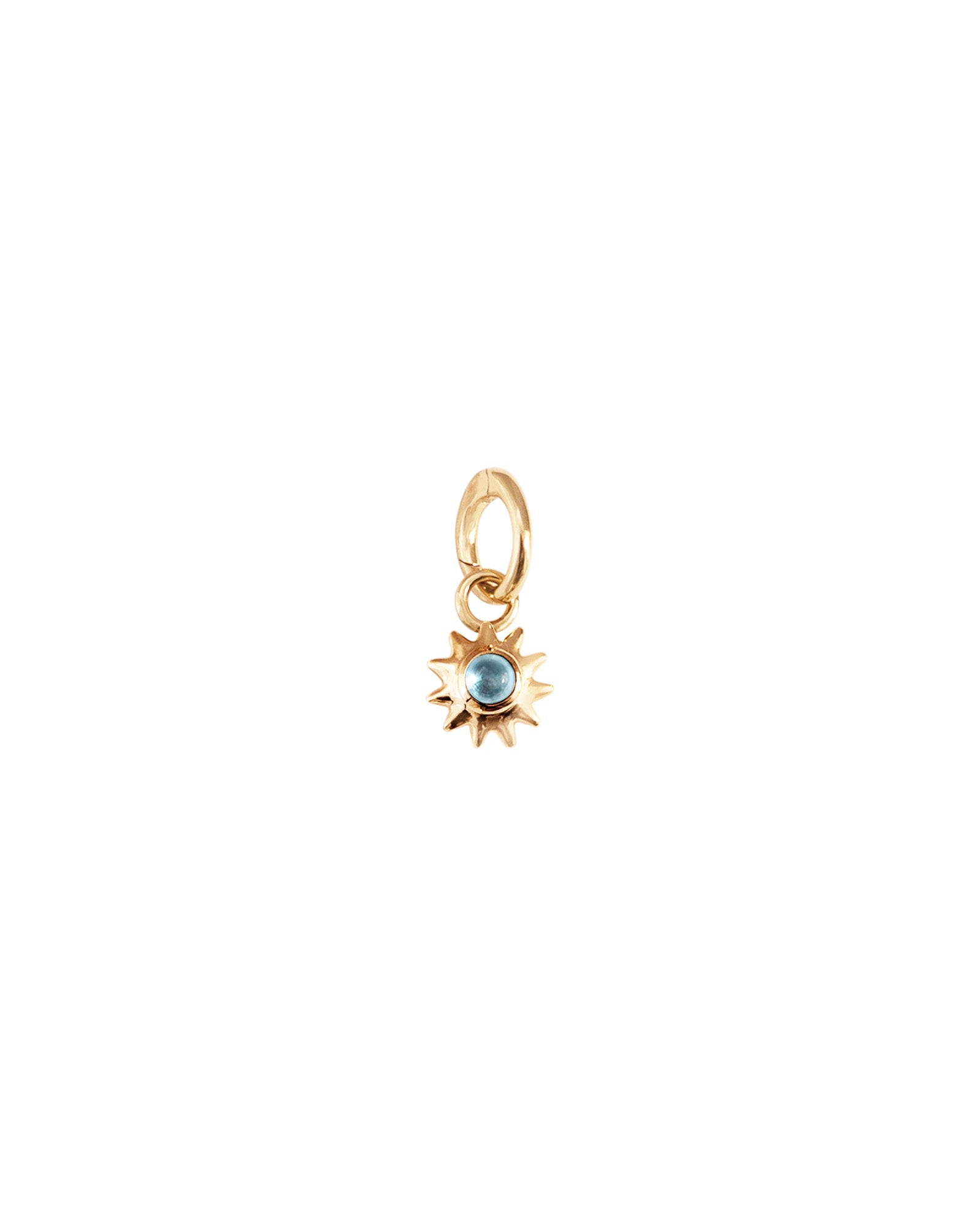 Kara Yoo-Alba Charm-Necklaces-14k Gold Plated, Cubic Zirconia-Blue Ruby Jewellery-Vancouver Canada