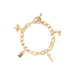 Kara Yoo-Lucy Charm Bracelet-Bracelets-14k Gold Plated-Small-Blue Ruby Jewellery-Vancouver Canada