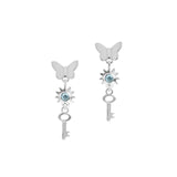 Kara Yoo-Alice Earrings-Earrings-Silver Plated, Cubic Zirconia-Blue Ruby Jewellery-Vancouver Canada