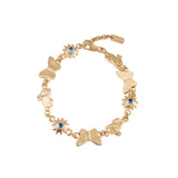 Kara Yoo-Alice Bracelet-Bracelets-14k Gold Plated, Cubic Zirconia-Blue Ruby Jewellery-Vancouver Canada