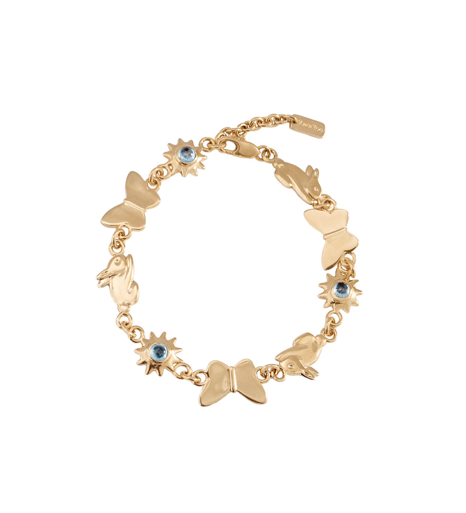 Kara Yoo-Alice Bracelet-Bracelets-14k Gold Plated, Cubic Zirconia-Blue Ruby Jewellery-Vancouver Canada