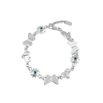 Kara Yoo-Alice Bracelet-Bracelets-Silver Plated, Cubic Zirconia-Blue Ruby Jewellery-Vancouver Canada