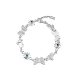 Kara Yoo-Alice Bracelet-Bracelets-Silver Plated, Cubic Zirconia-Blue Ruby Jewellery-Vancouver Canada