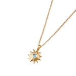 Kara Yoo-Alba Necklace-Necklaces-14k Gold Plated, Cubic Zirconia-Blue Ruby Jewellery-Vancouver Canada