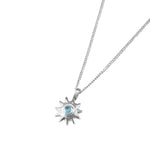 Kara Yoo-Alba Necklace-Necklaces-Sterling Silver, Cubic Zirconia-Blue Ruby Jewellery-Vancouver Canada