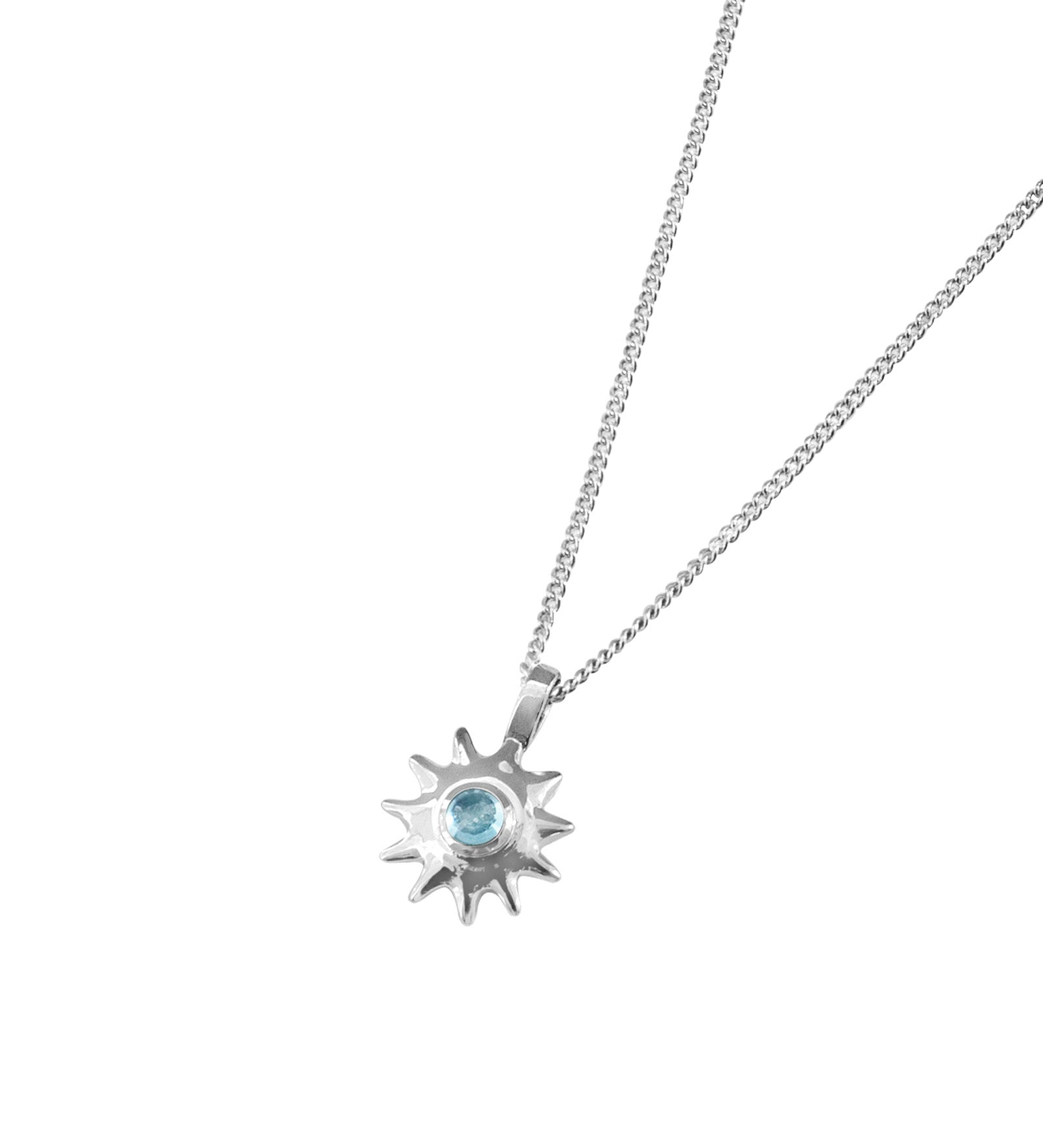 Kara Yoo-Alba Necklace-Necklaces-Sterling Silver, Cubic Zirconia-Blue Ruby Jewellery-Vancouver Canada
