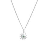 Kara Yoo-Alba Necklace-Necklaces-Sterling Silver, Cubic Zirconia-Blue Ruby Jewellery-Vancouver Canada
