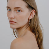 Key Charm Hoops Sterling Silver, Silver Plated