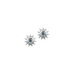 Kara Yoo-Alba Earrings-Earrings-Sterling Silver, Cubic Zirconia-Blue Ruby Jewellery-Vancouver Canada