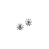 Kara Yoo-Alba Earrings-Earrings-Sterling Silver, Cubic Zirconia-Blue Ruby Jewellery-Vancouver Canada