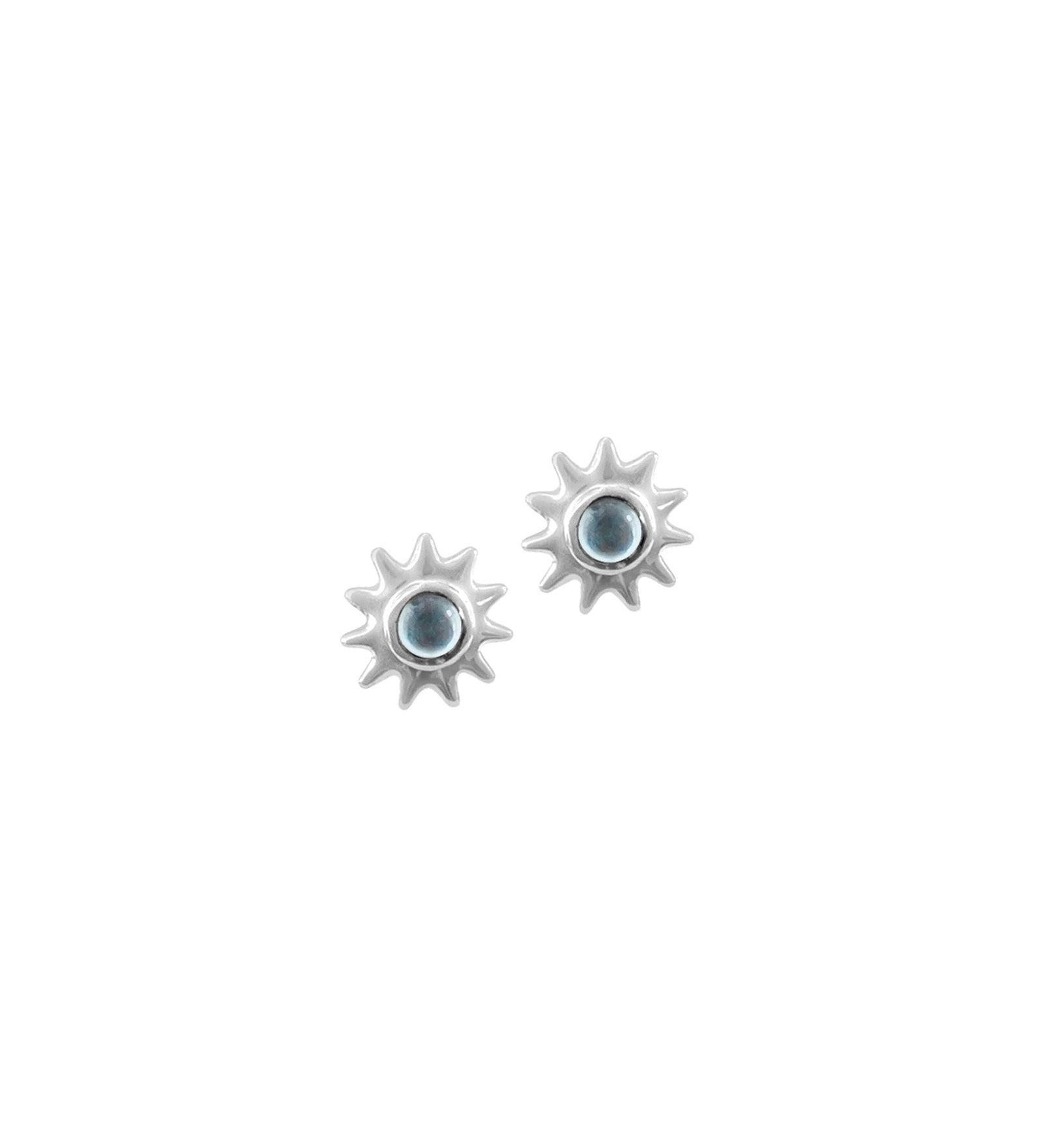 Kara Yoo-Alba Earrings-Earrings-Sterling Silver, Cubic Zirconia-Blue Ruby Jewellery-Vancouver Canada