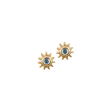 Kara Yoo-Alba Earrings-Earrings-14k Gold Plated, Sky-Blue Ruby Jewellery-Vancouver Canada