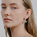 Lamb Charm Hoops Sterling Silver, Silver Plated