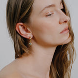 Alba Charm Hoops 14k Gold Plated, Sky