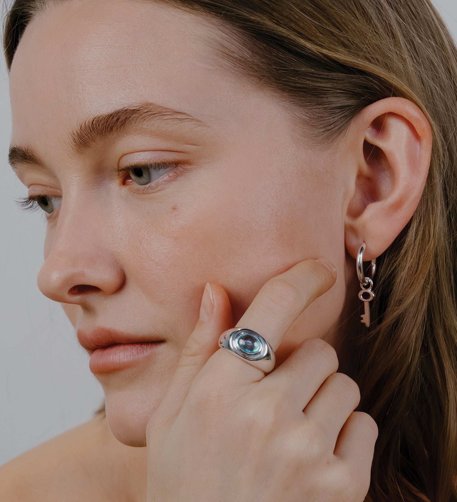 Naia Ring Sterling Silver, Sky / 5