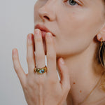 Naia Ring 14k Gold Plated, Sky / 5