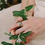 Naia Ring 14k Gold Plated, Sky / 5
