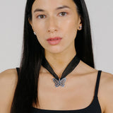 Mirelle Necklace Silver Plated, Silk