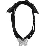 Mirelle Necklace Silver Plated, Silk