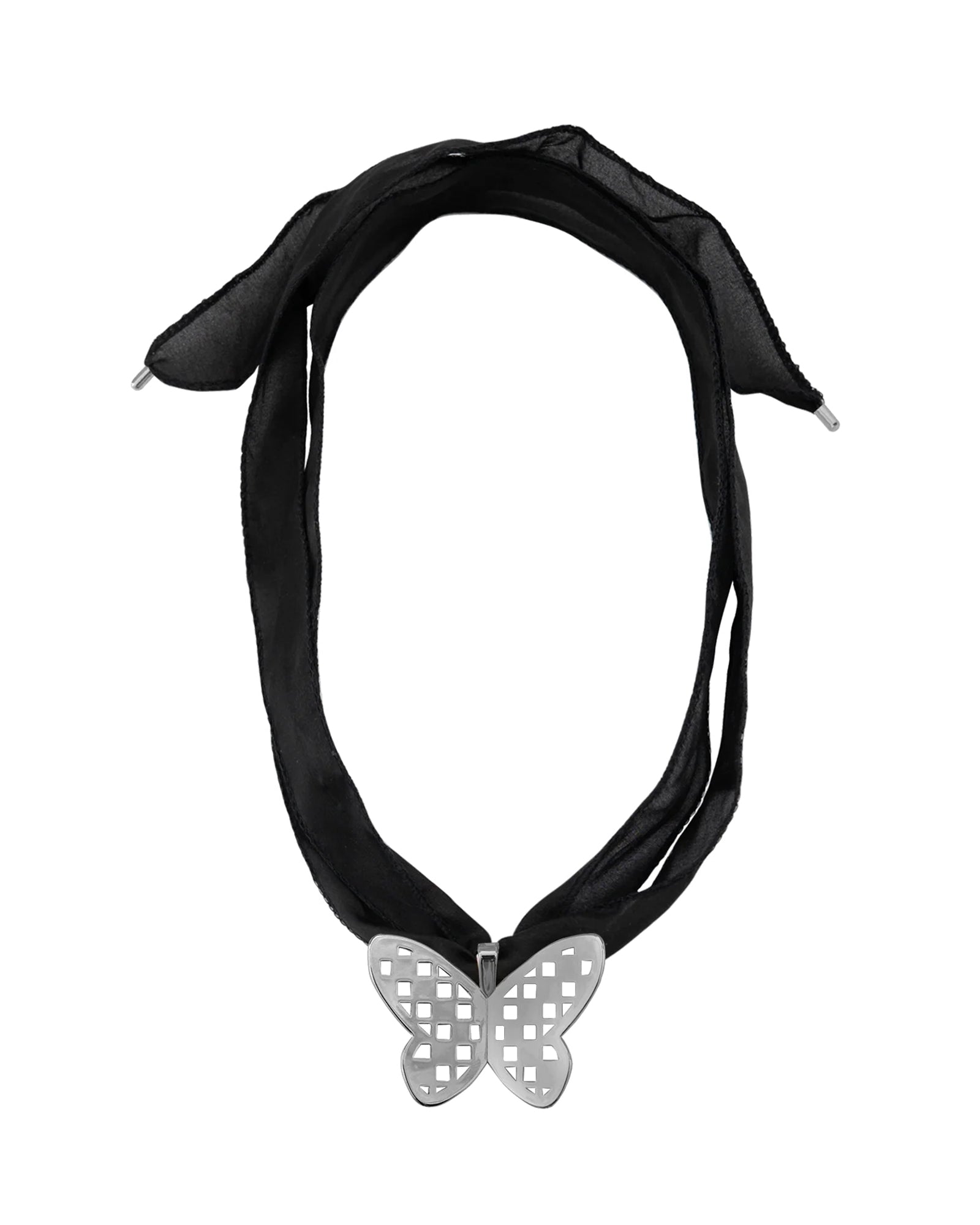 Mirelle Necklace Silver Plated, Silk