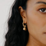 Kara Yoo-Sera Charm Hoops-Earrings-Blue Ruby Jewellery-Vancouver Canada