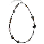 Kara Yoo-Nadia Necklace | Short-Necklaces-Sterling Silver, Gemstones-Blue Ruby Jewellery-Vancouver Canada