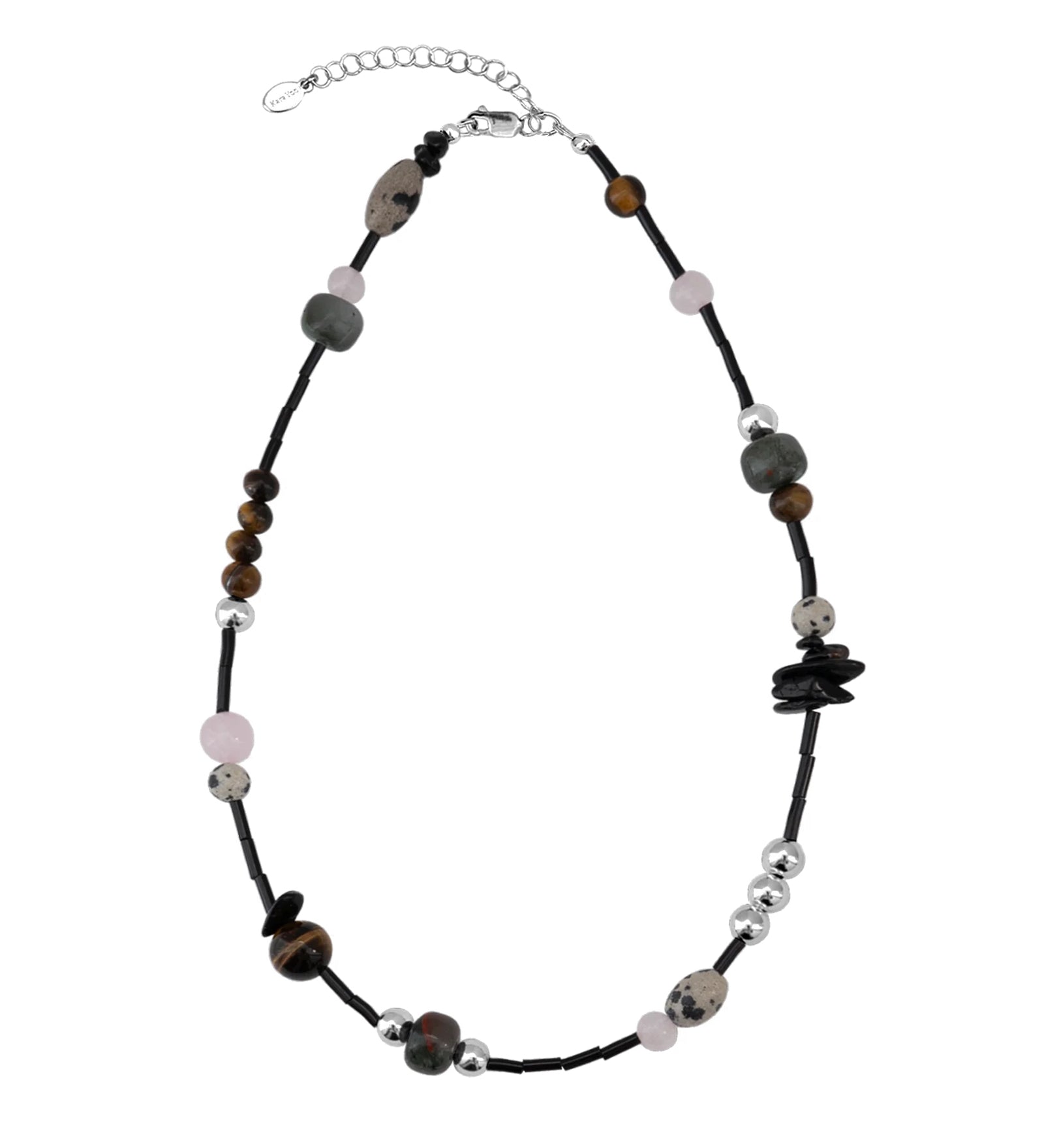 Kara Yoo-Nadia Necklace | Short-Necklaces-Sterling Silver, Gemstones-Blue Ruby Jewellery-Vancouver Canada