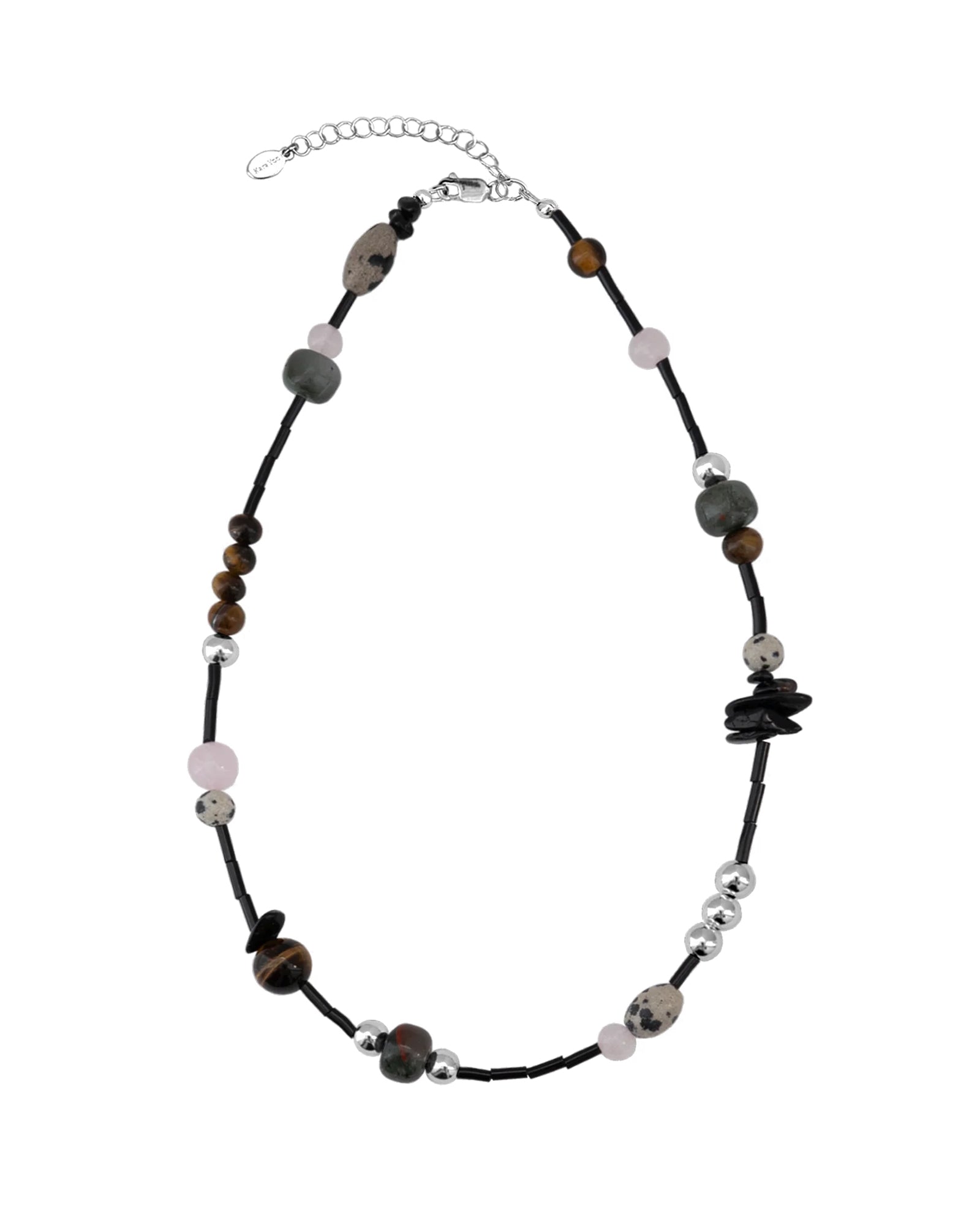 Kara Yoo-Nadia Necklace | Short-Necklaces-Sterling Silver, Gemstones-Blue Ruby Jewellery-Vancouver Canada