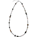 Kara Yoo-Nadia Necklace | Long-Necklaces-Sterling Silver, Gemstones-Blue Ruby Jewellery-Vancouver Canada