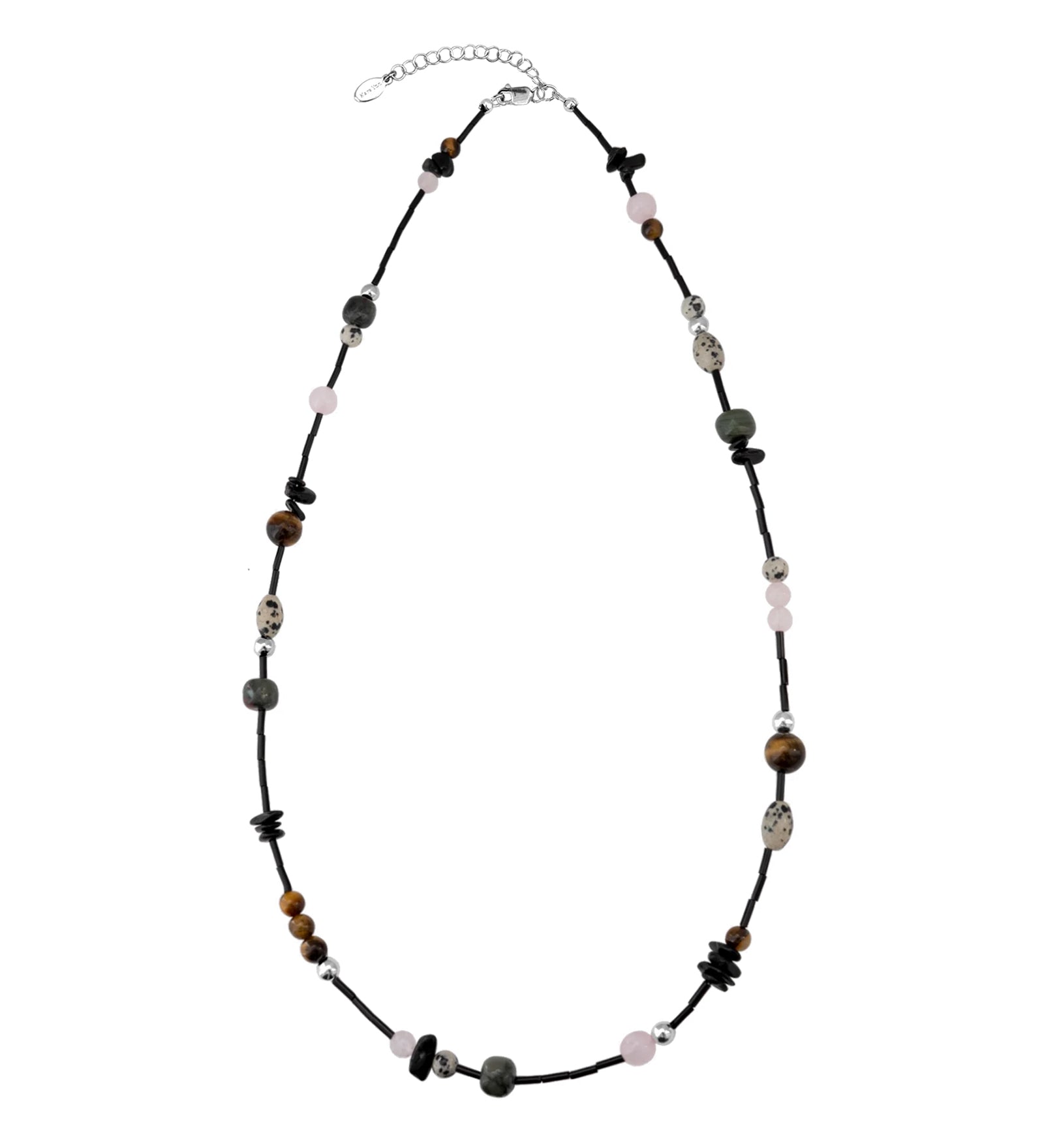 Kara Yoo-Nadia Necklace | Long-Necklaces-Sterling Silver, Gemstones-Blue Ruby Jewellery-Vancouver Canada
