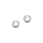 Kara Yoo-Nara Hoops-Earrings-Silver Plated-Blue Ruby Jewellery-Vancouver Canada