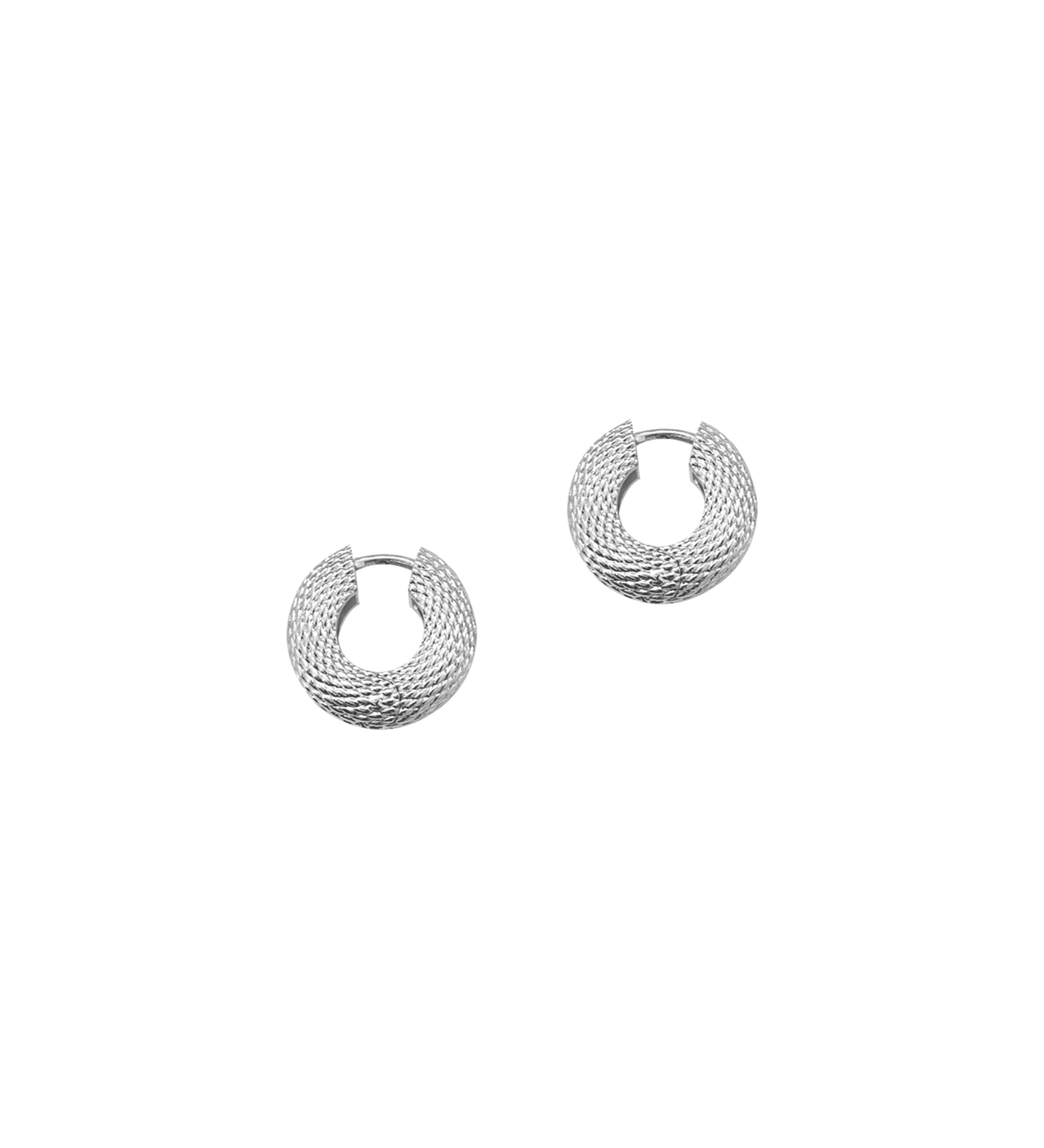 Kara Yoo-Nara Hoops-Earrings-Silver Plated-Blue Ruby Jewellery-Vancouver Canada