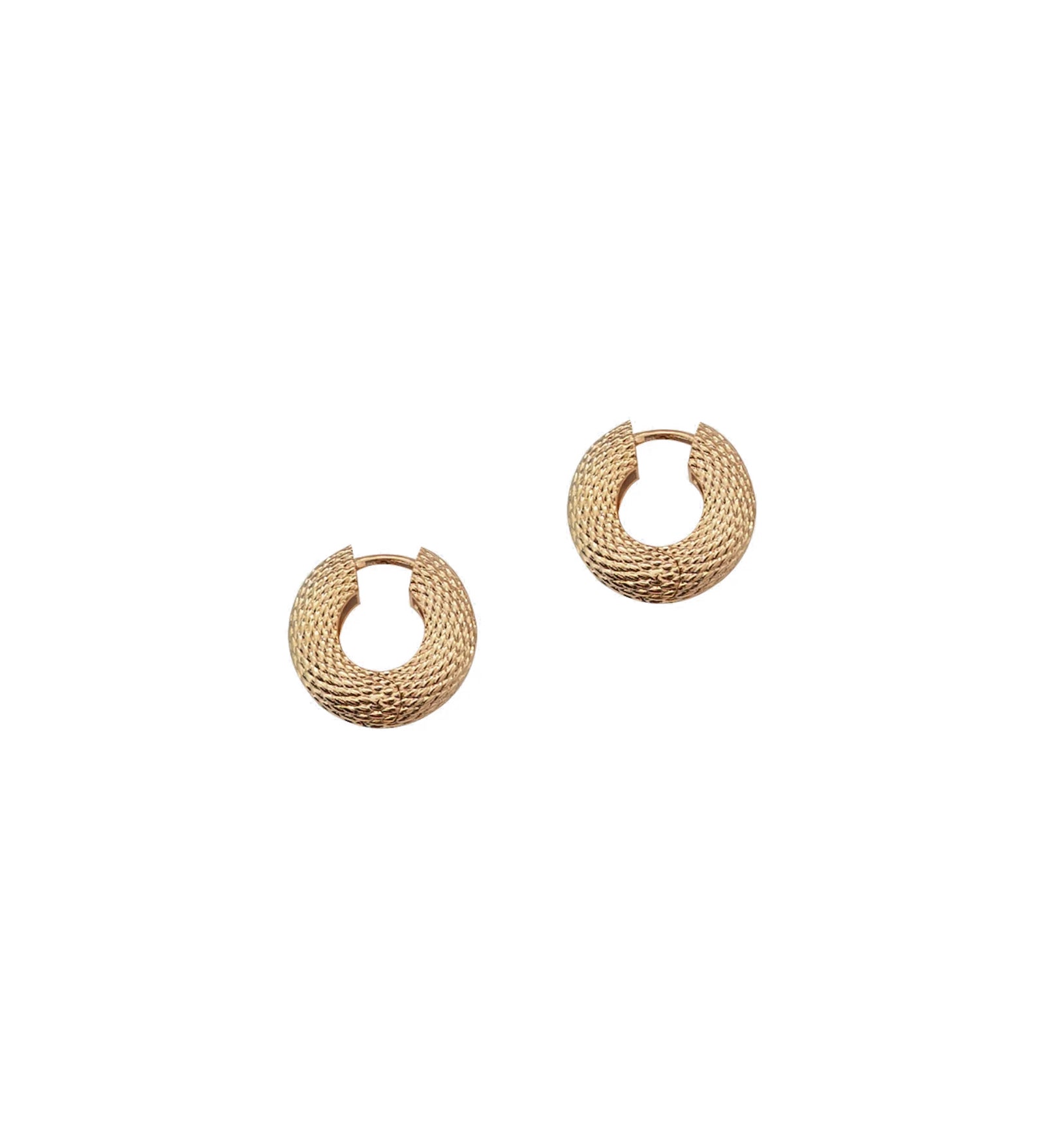 Kara Yoo-Nara Hoops-Earrings-14k Gold Plated-Blue Ruby Jewellery-Vancouver Canada