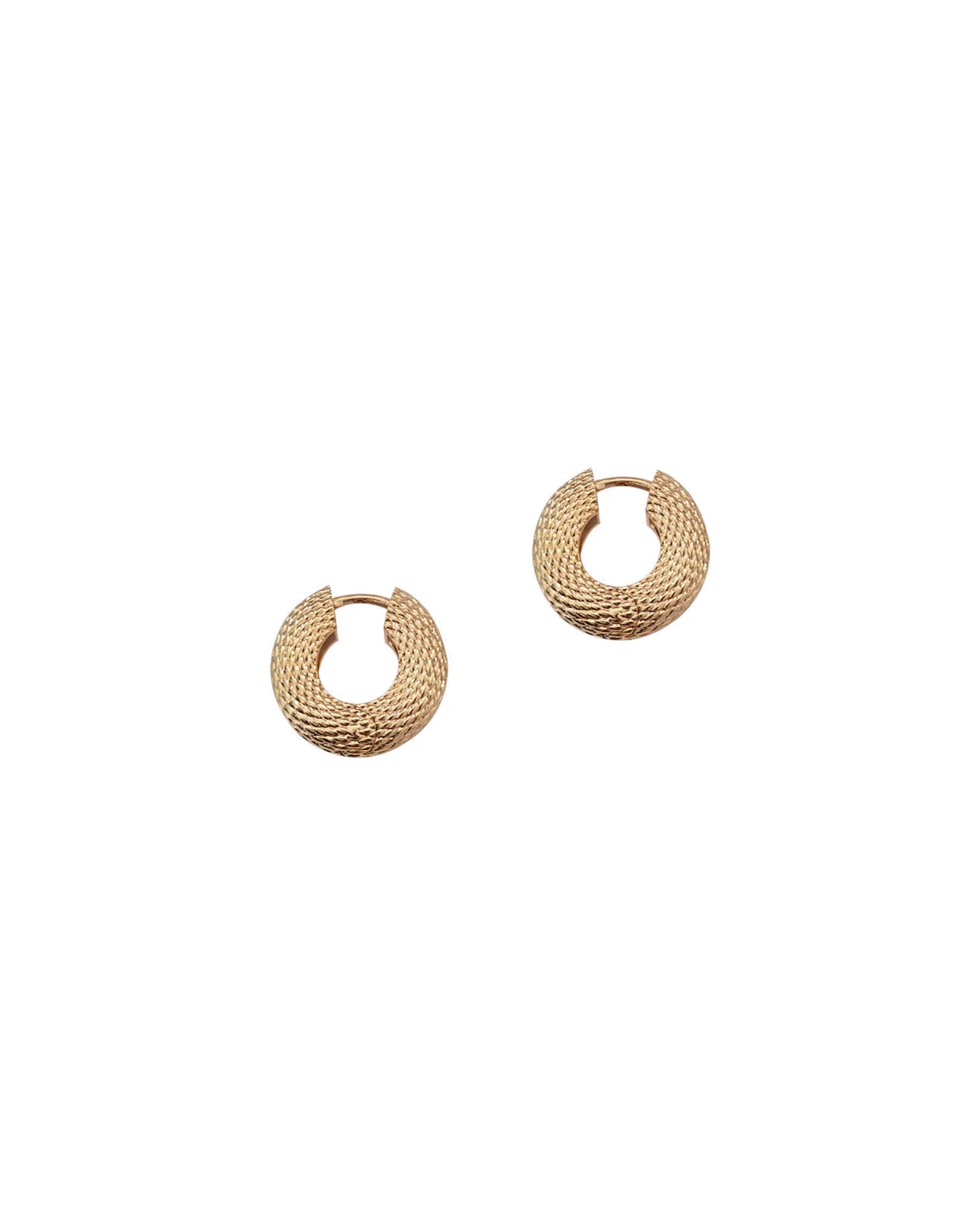 Kara Yoo-Nara Hoops-Earrings-14k Gold Plated-Blue Ruby Jewellery-Vancouver Canada