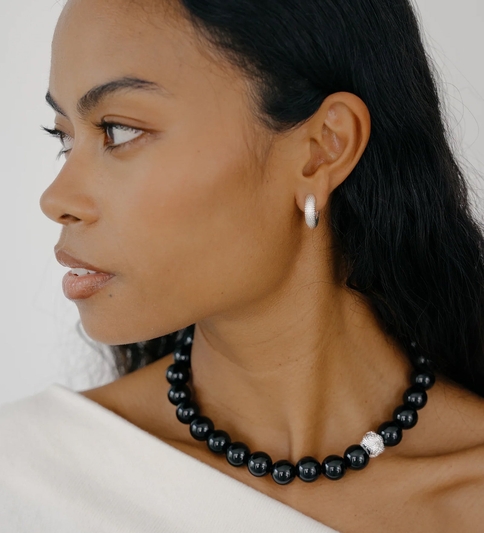 Kara Yoo-Jisu Necklace | Black Onyx-Necklaces-Blue Ruby Jewellery-Vancouver Canada