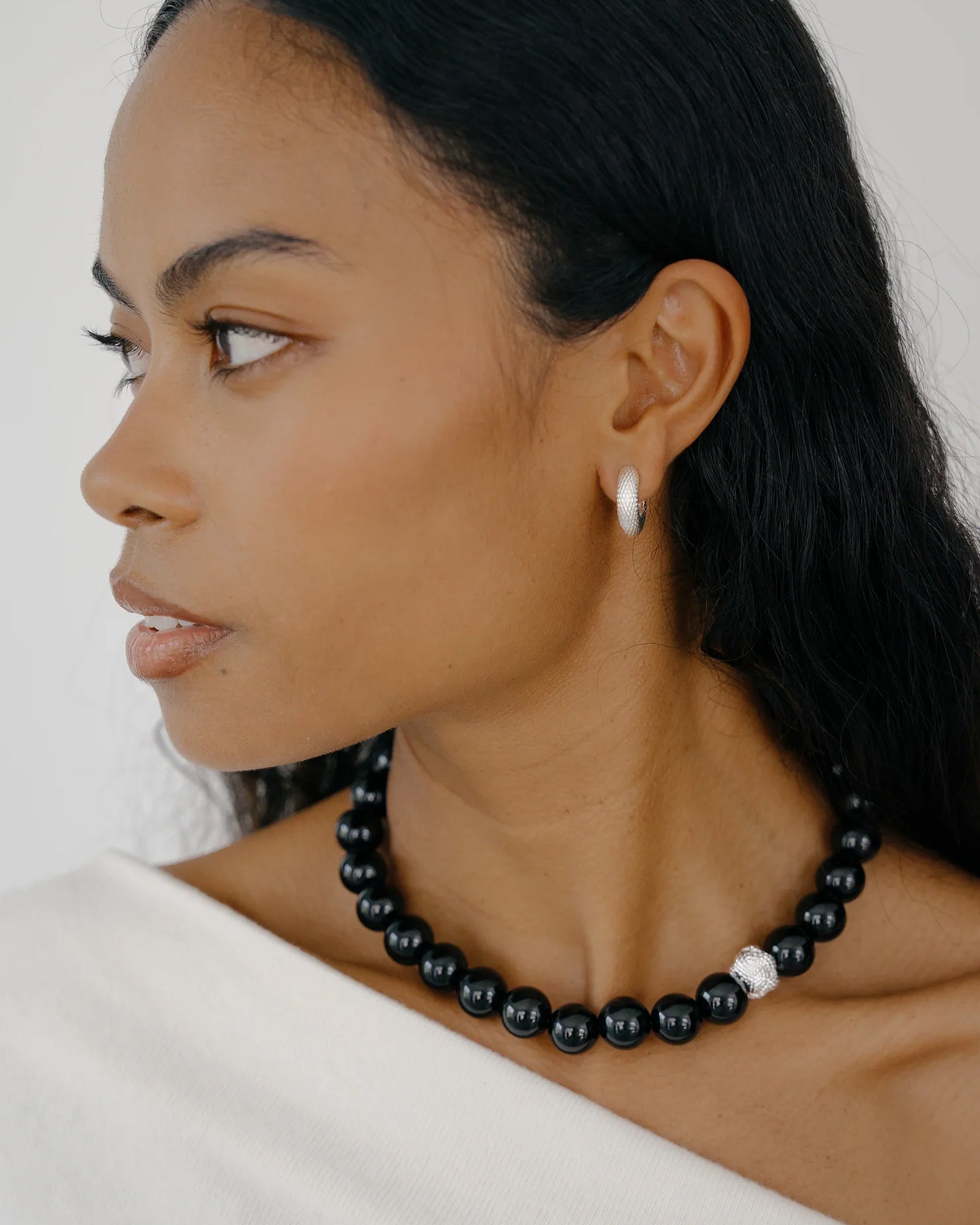 Kara Yoo-Jisu Necklace | Black Onyx-Necklaces-Blue Ruby Jewellery-Vancouver Canada
