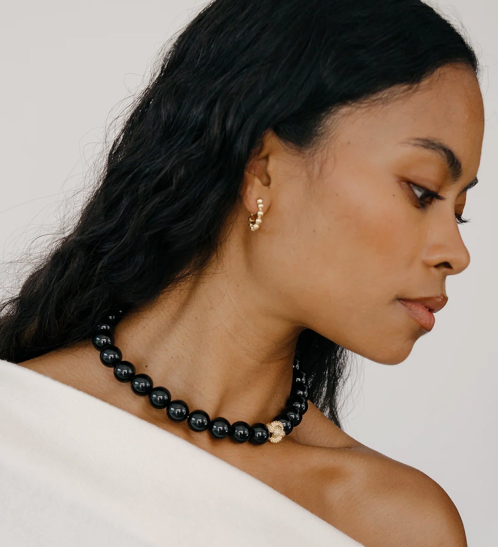 Kara Yoo-Jisu Necklace | Black Onyx-Necklaces-Blue Ruby Jewellery-Vancouver Canada