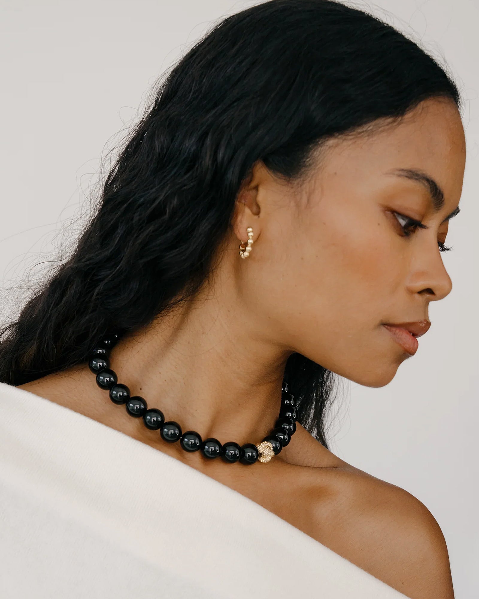 Kara Yoo-Jisu Necklace | Black Onyx-Necklaces-Blue Ruby Jewellery-Vancouver Canada