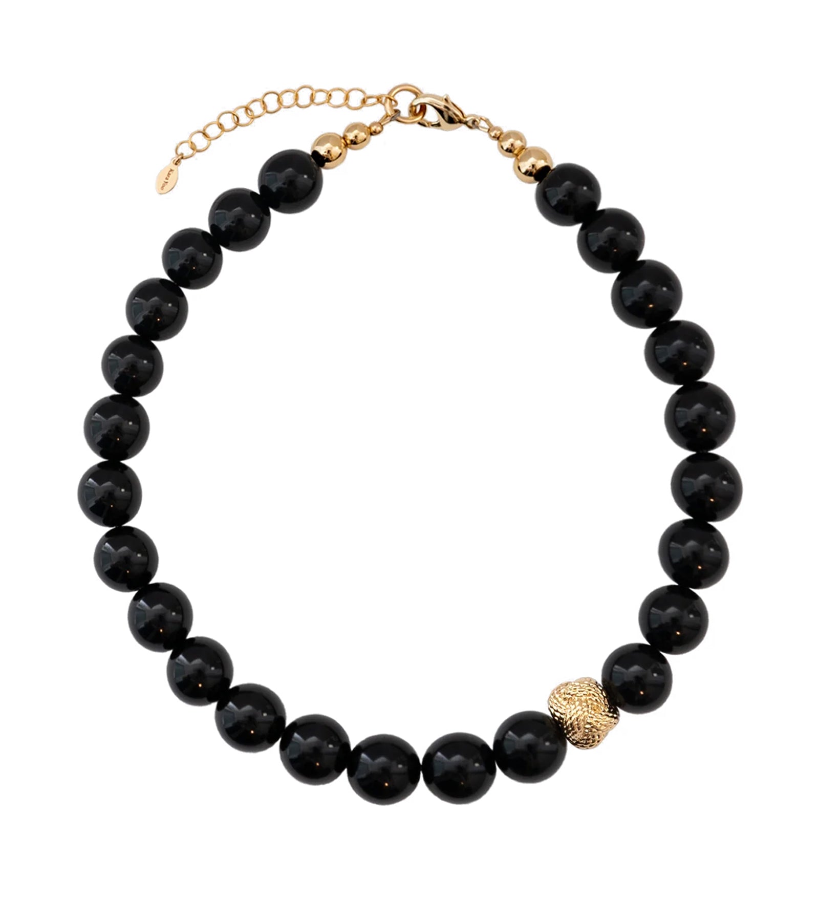 Kara Yoo-Jisu Necklace | Black Onyx-Necklaces-14k Gold Filled, Onyx-Blue Ruby Jewellery-Vancouver Canada